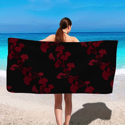Nature Ginkgo Leaf Beach Towel