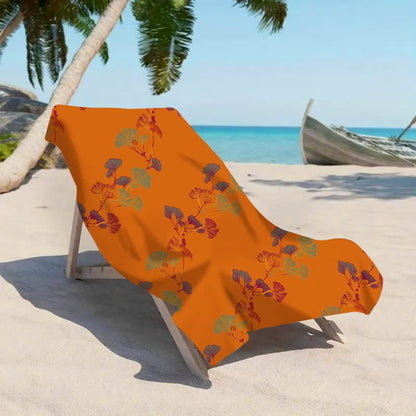 Nature Ginkgo Leaf Beach Towel
