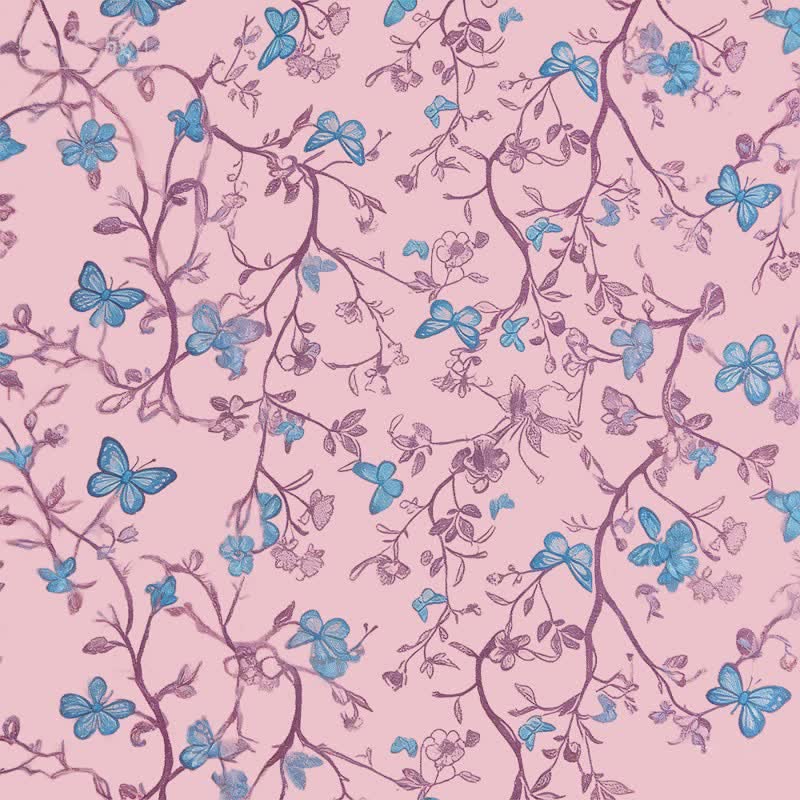 Country Floral & Butterfly Beach Towel