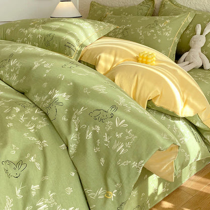 Bunny & Leaf Brushed Cotton Bedding Set