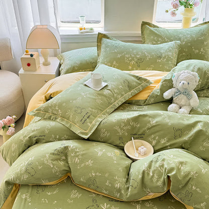 Bunny & Leaf Brushed Cotton Bedding Set