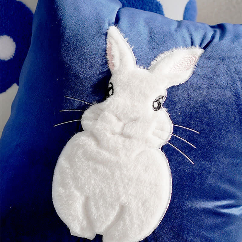 Cute Bunny Throw Pillow Cover