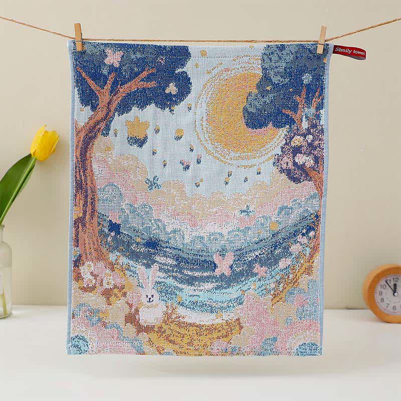 Cute Bunny Cotton Gauze Kitchen Towel
