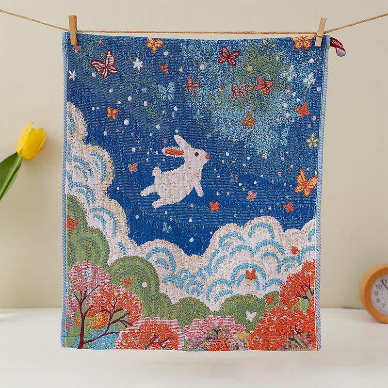Cute Bunny Cotton Gauze Kitchen Towel
