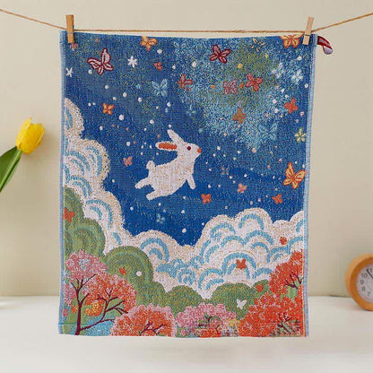 Cute Bunny Cotton Gauze Kitchen Towel