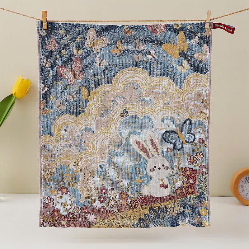 Cute Bunny Cotton Gauze Kitchen Towel
