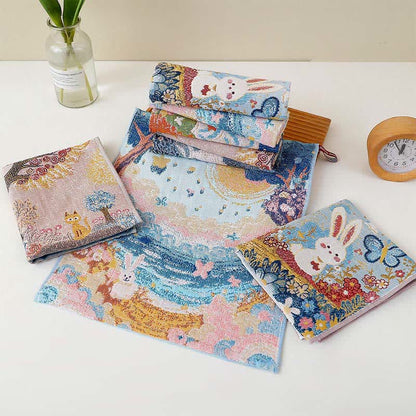 Cute Bunny Cotton Gauze Kitchen Towel