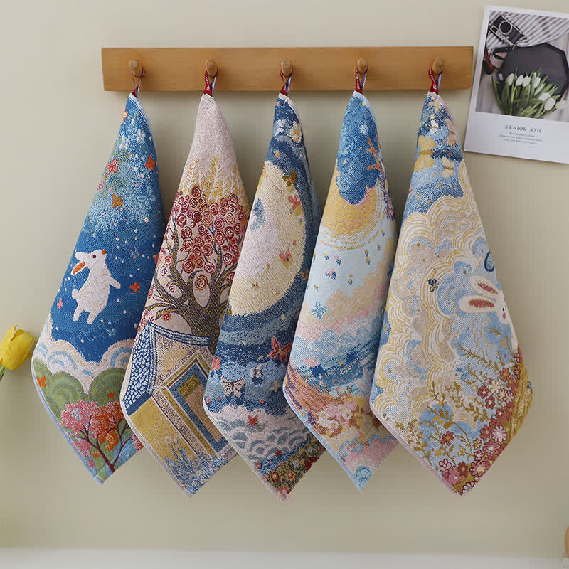 Cute Bunny Cotton Gauze Kitchen Towel