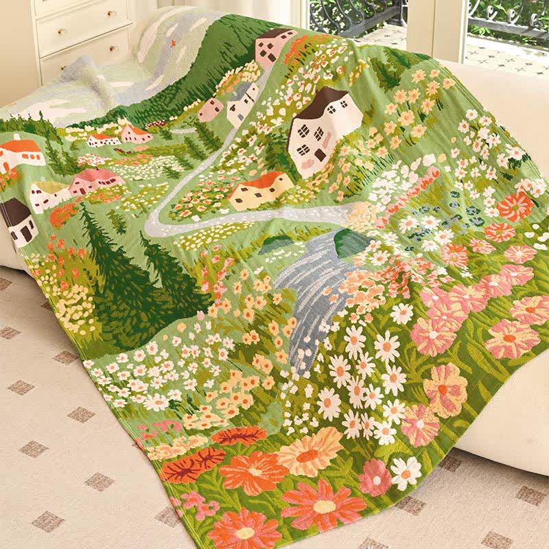 Fairytale Village Pure Cotton Blanket