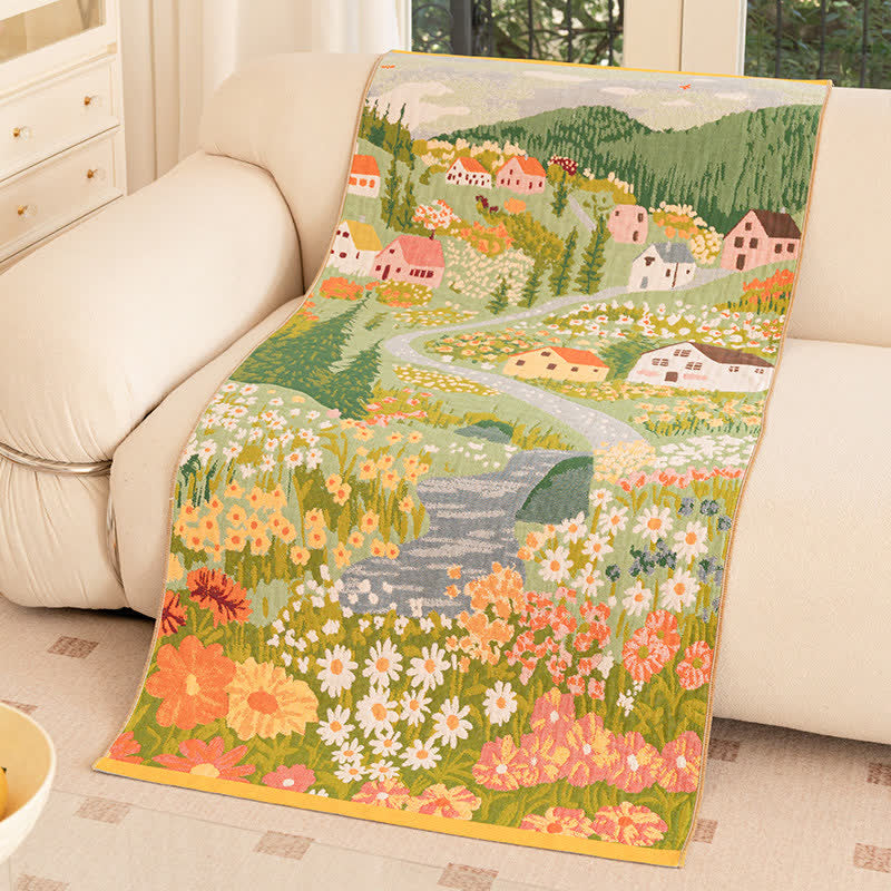 Fairytale Village Pure Cotton Blanket