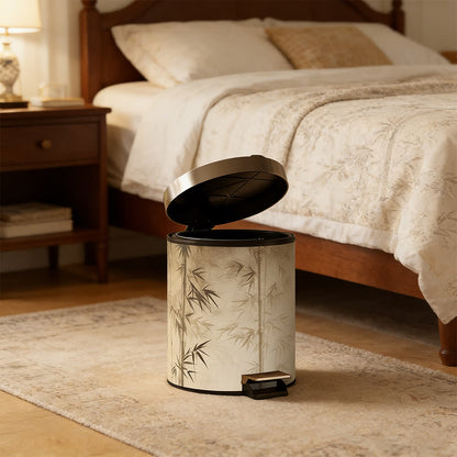 Oriental Bamboo Shadow Decorative Trash Can