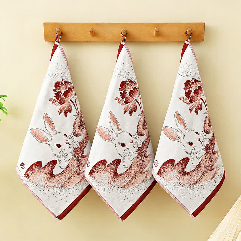Eastern Bunny Cotton Gauze Kitchen Towel(3PCS)