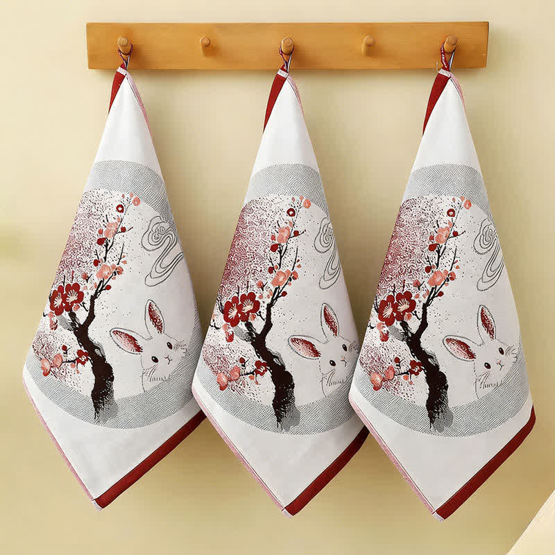 Eastern Bunny Cotton Gauze Kitchen Towel(3PCS)