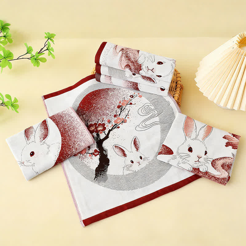 Eastern Bunny Cotton Gauze Kitchen Towel(3PCS)