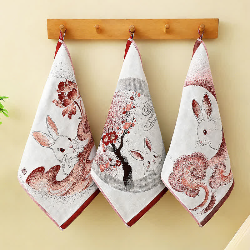 Eastern Bunny Cotton Gauze Kitchen Towel(3PCS)