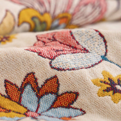 Reversible Floral Cotton Gauze Quilt Blanket