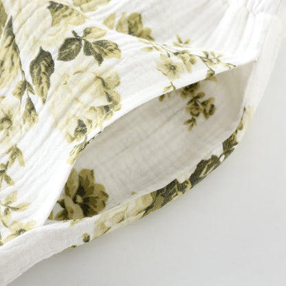 Vintage Peony Cotton Gauze Pajama Set