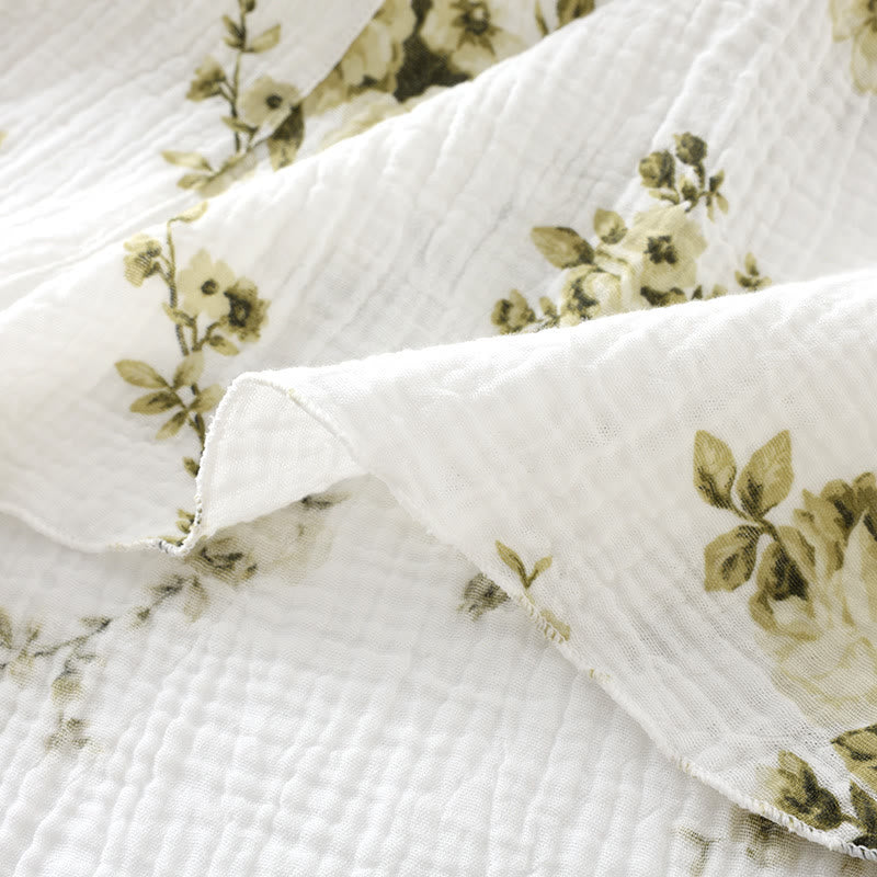 Vintage Peony Cotton Gauze Pajama Set