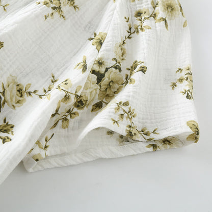 Vintage Peony Cotton Gauze Pajama Set