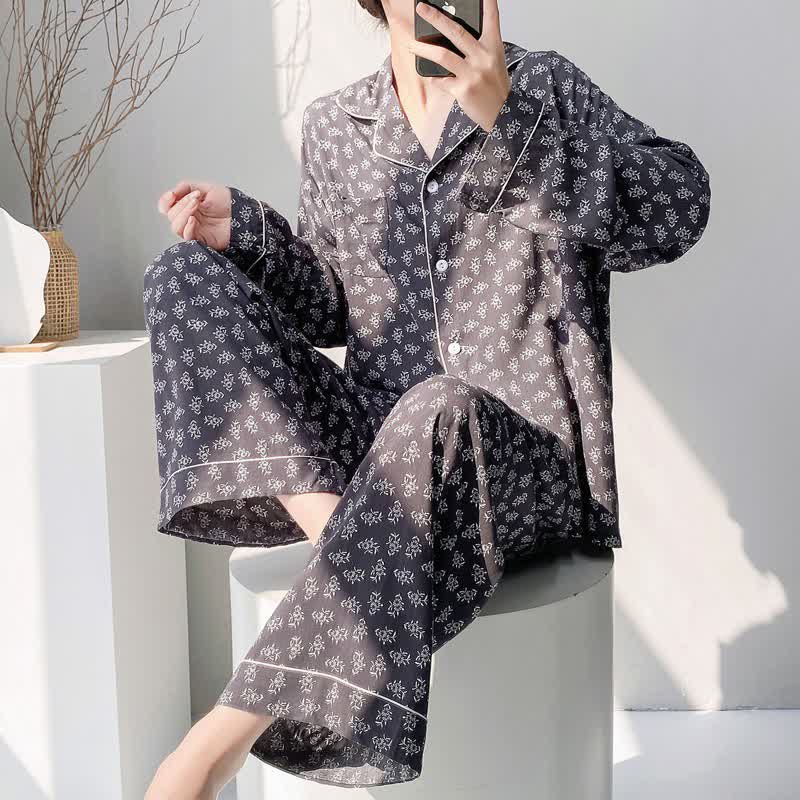 Vintage Rustic Floral Pajama Set