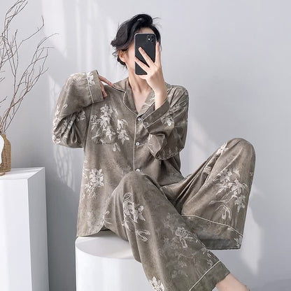 Elegant Lily Floral Pajama Set