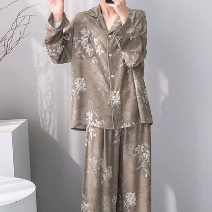 Elegant Lily Floral Pajama Set