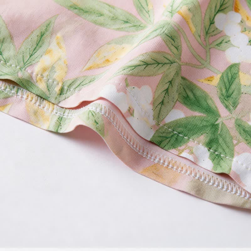 Oriental Floral & Leaf Pajama Set
