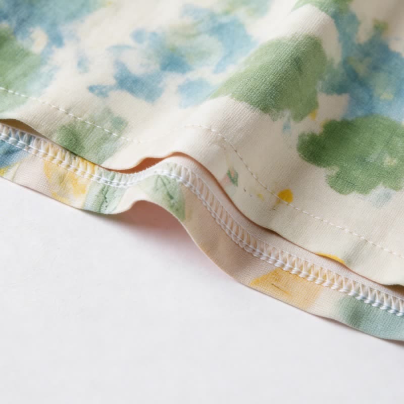 Oriental Artistic Watercolor Pajama Set