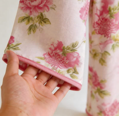 Oriental Pink Floral Pajama Set