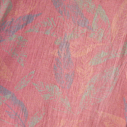 Artistic Leaf Short Sleeve Cotton Robe