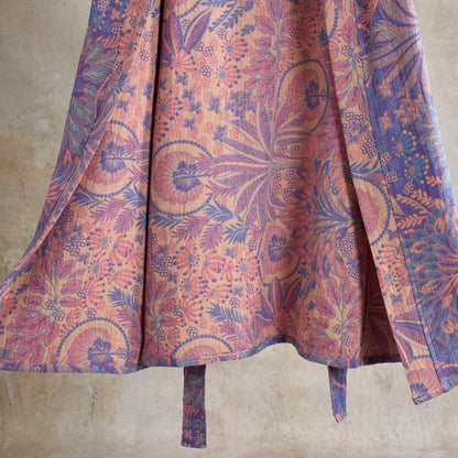 Jungle Leaf Short Sleeve Cotton Robe