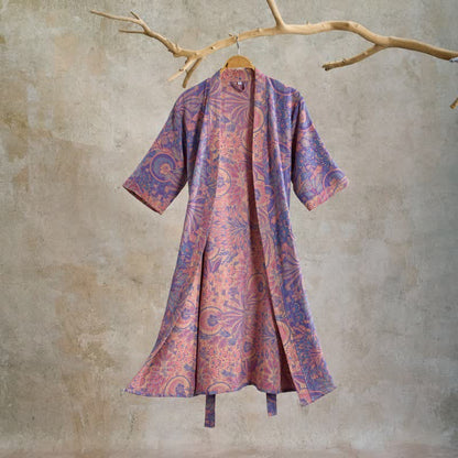 Jungle Leaf Short Sleeve Cotton Robe
