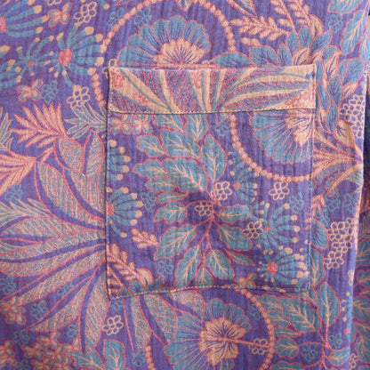 Jungle Leaf Short Sleeve Cotton Robe
