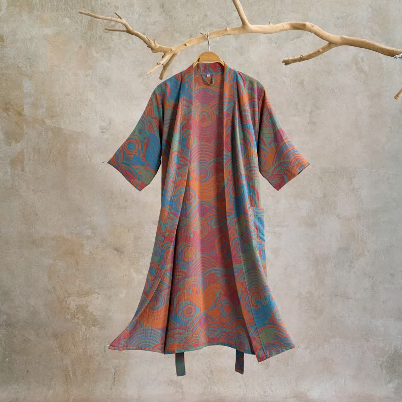 Vintgae Cloud Short Sleeve Cotton Robe