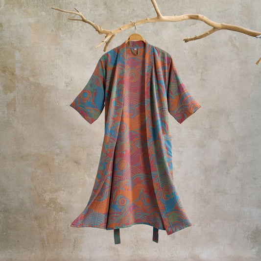 Vintgae Cloud Short Sleeve Cotton Robe