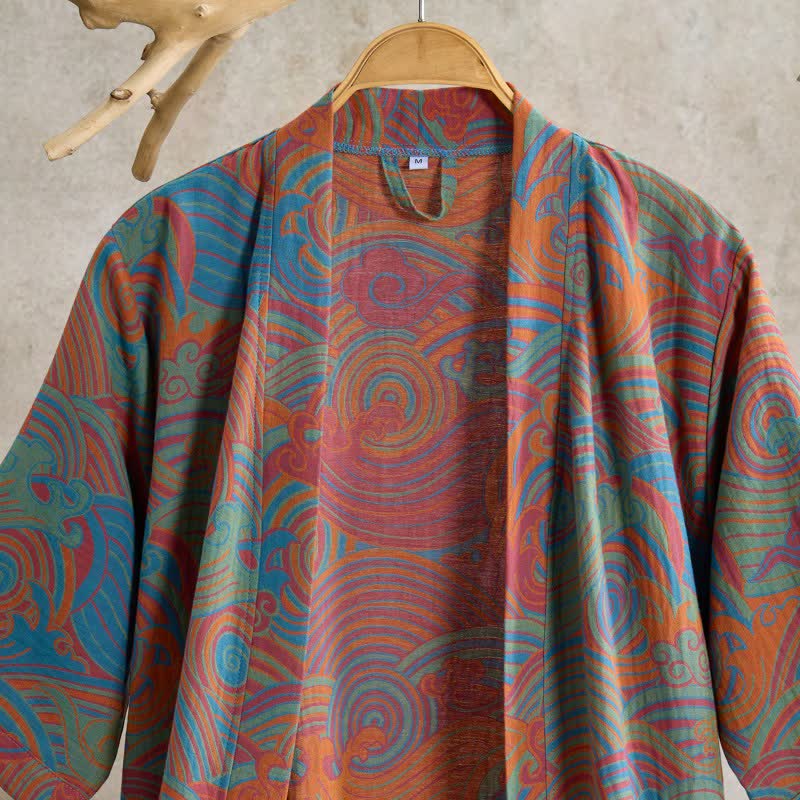 Vintgae Cloud Short Sleeve Cotton Robe