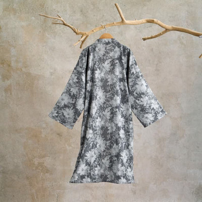 Elegant Floral Kimono Cotton Gauze Robe