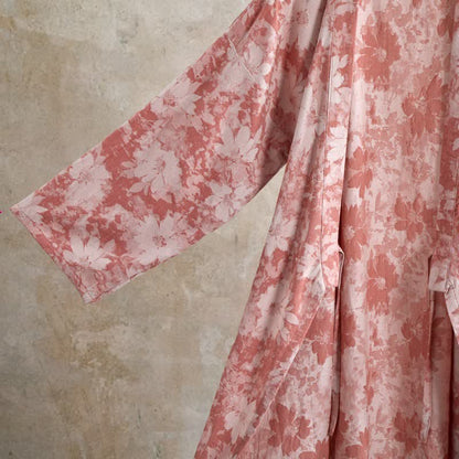 Elegant Floral Kimono Cotton Gauze Robe