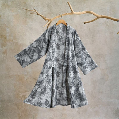 Elegant Floral Kimono Cotton Gauze Robe