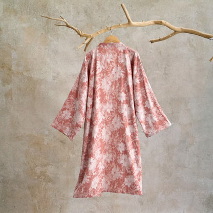 Elegant Floral Kimono Cotton Gauze Robe