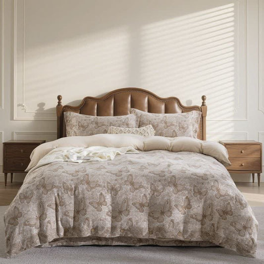 Pastoral Butterfly Cotton Gauze Bedding Set(4PCS)