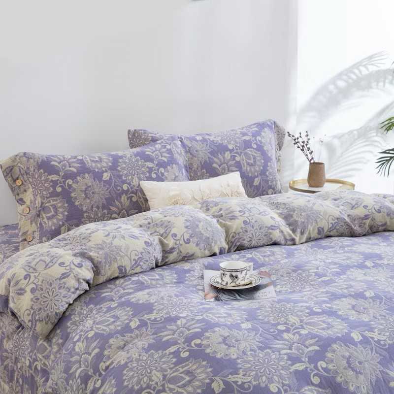 Ethnic Floral Cotton Gauze Bedding Set(4PCS)