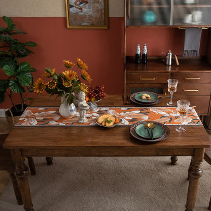 Artistic Corn Jacquard Tassel Table Runner