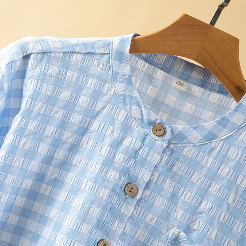 Classic Plaid Pure Cotton Nightgown