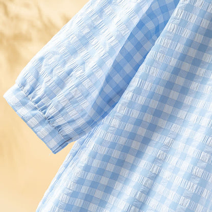 Classic Plaid Pure Cotton Nightgown