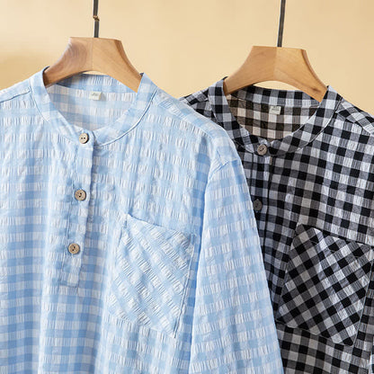 Classic Plaid Pure Cotton Nightgown