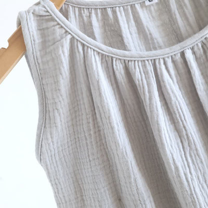 Cotton Double Gauze Tank Top & Shorts Set