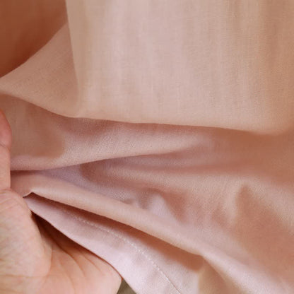 Cotton Gauze Solid Flutter Sleeve Nightdress