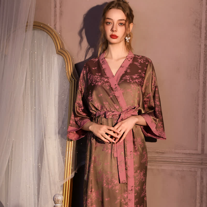Botanical Branch 3/4 Sleeve Robe