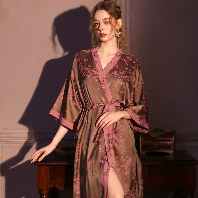 Botanical Branch 3/4 Sleeve Robe